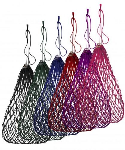 Slow feed hay bag with rings.