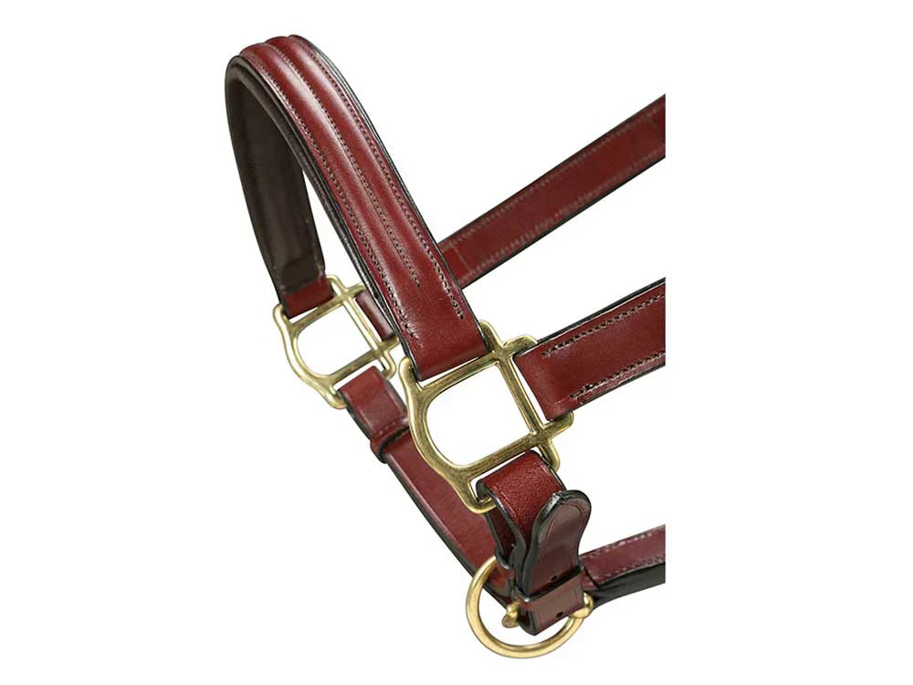 Triple-Stitched Leather Halter