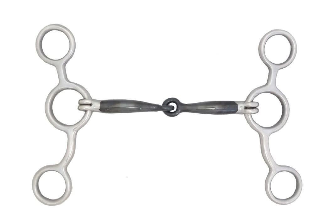 AJ Tack Sweet Iron Jr. Cowhorse Smooth Snaffle Gag Bit - 5 3/4" Cheek