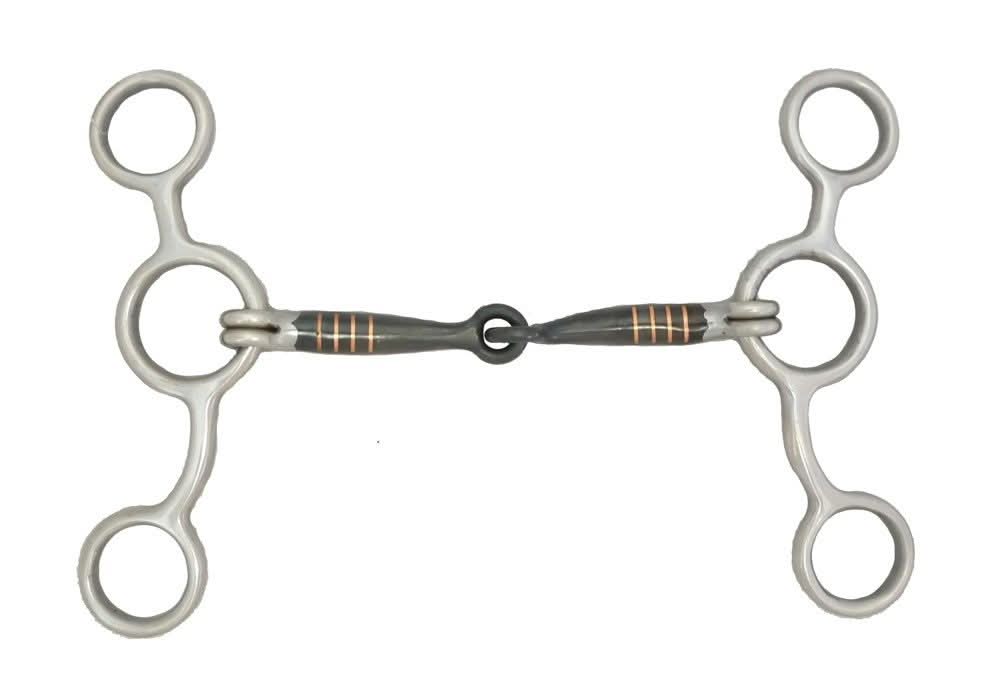 AJ Tack Sweet Iron Jr. Cowhorse Smooth Snaffle Gag Bit - 5 3/4" Cheek