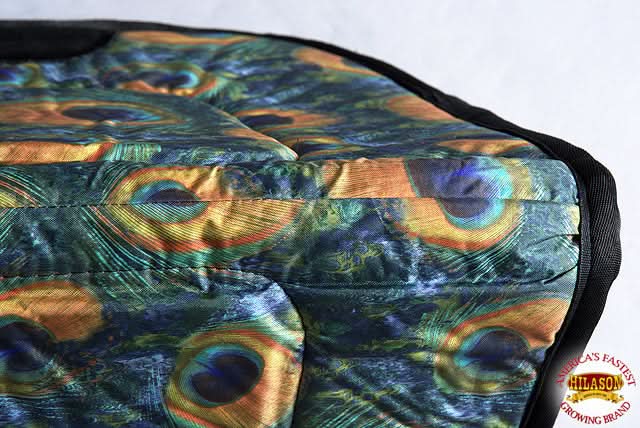 32X32 Peacock Hilason Equi Lok Elite Series Trail Horse Saddle Pad Made In Usa