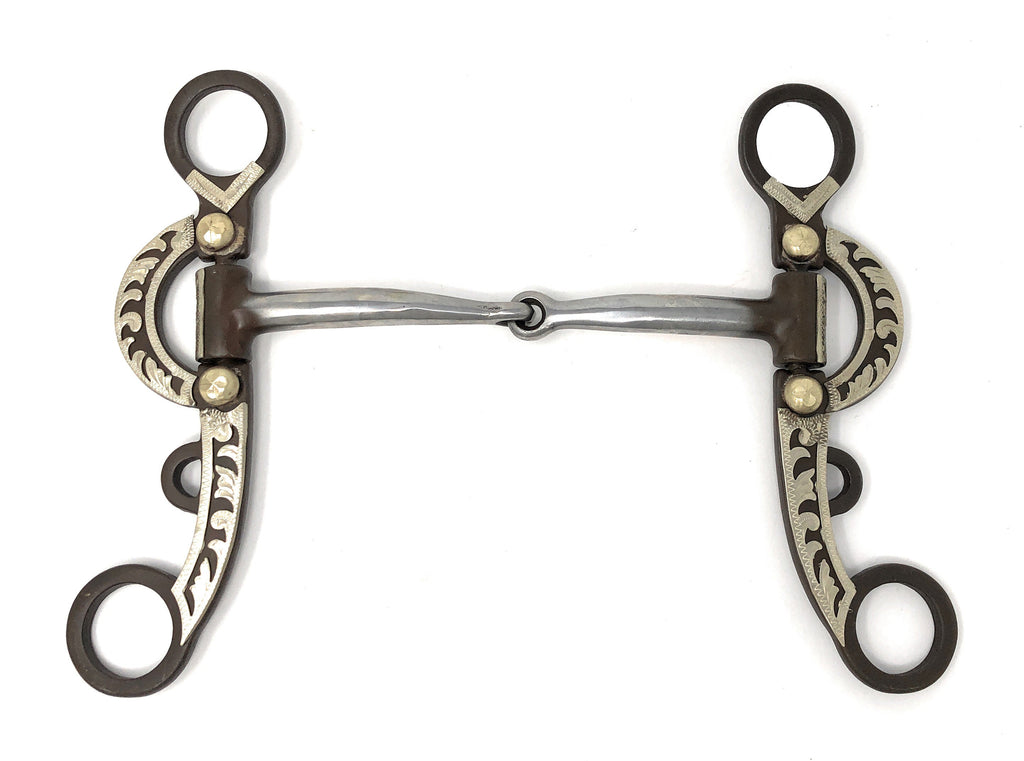AJ Tack Argentine Engraved Smooth Snaffle Bit