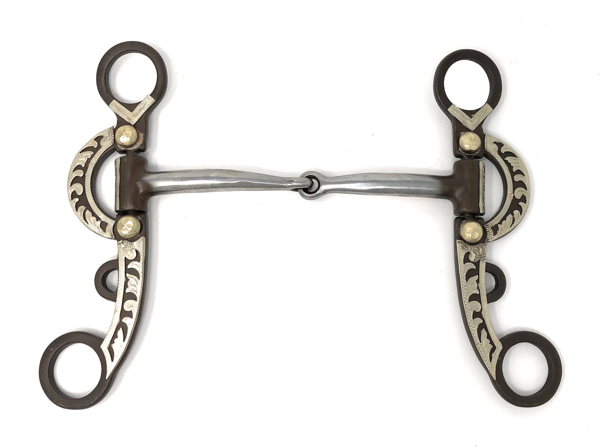 AJ Tack Argentine Engraved Smooth Snaffle Bit