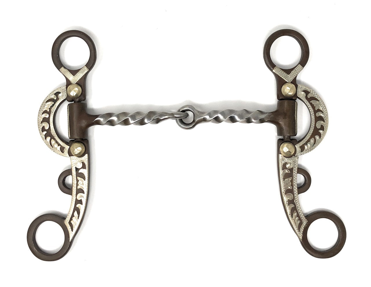 AJ Tack Argentine Engraved Sweet Iron Twist Snaffle Bit