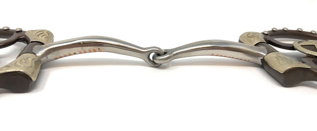 AJ Tack Offset Dee Ring Snaffle Bit with Star Concho