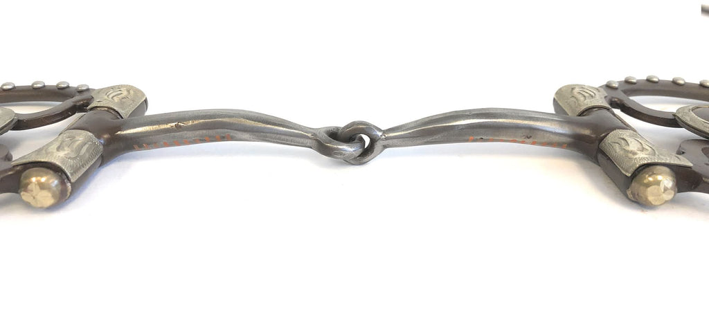 AJ Tack Dee Ring Snaffle Bit with Cross Concho