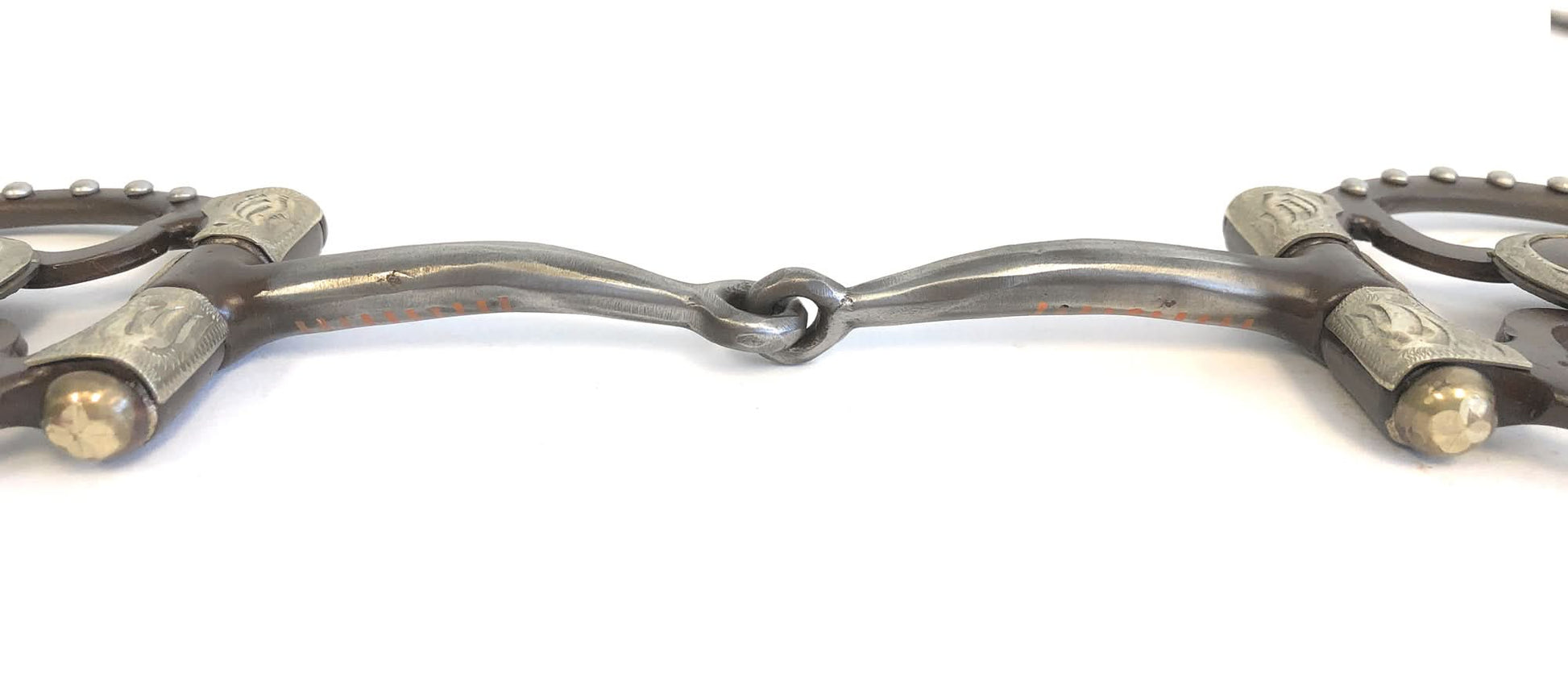 AJ Tack Dee Ring Snaffle Bit with Cross Concho