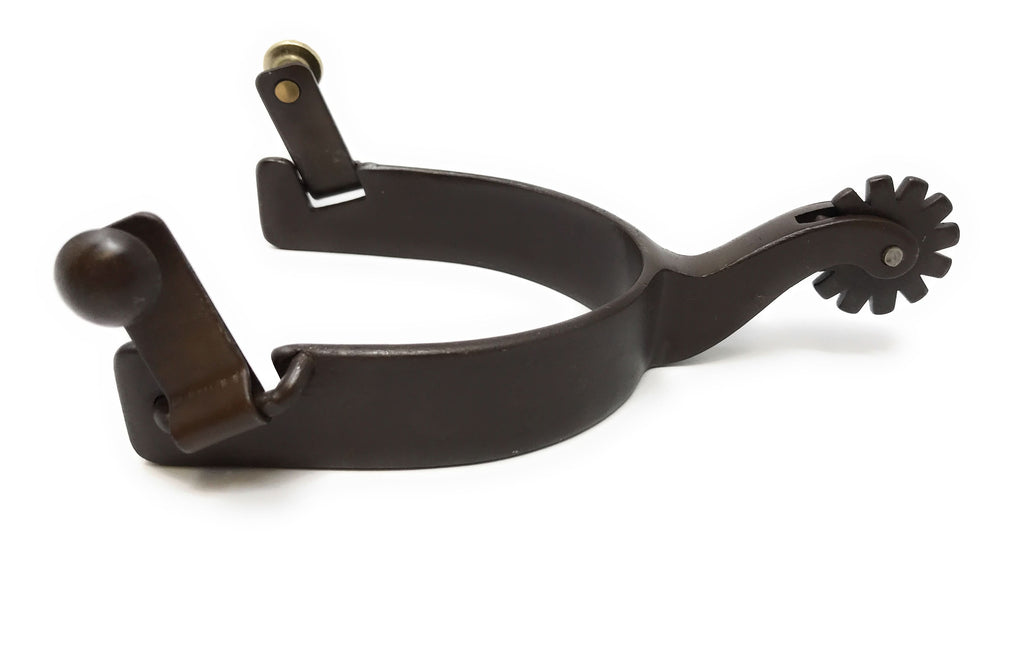 AJ Tack Men's Bronc Rider Antique Brown Show Spurs