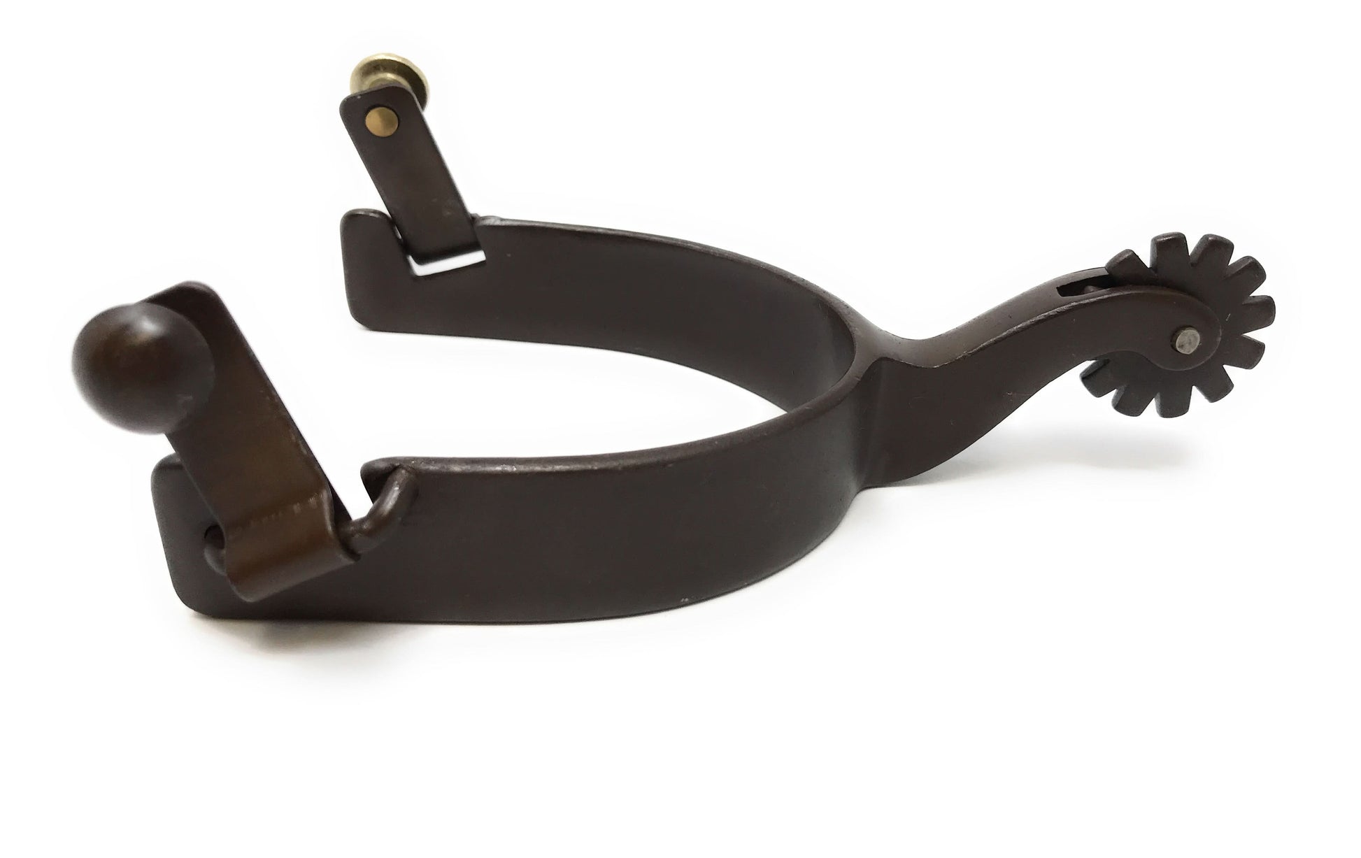 AJ Tack Men's Bronc Rider Antique Brown Show Spurs