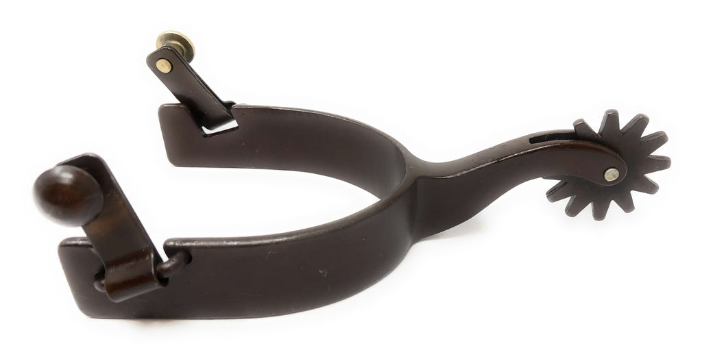 AJ Tack Men's Floral Engraved Antique Brown Show Spurs