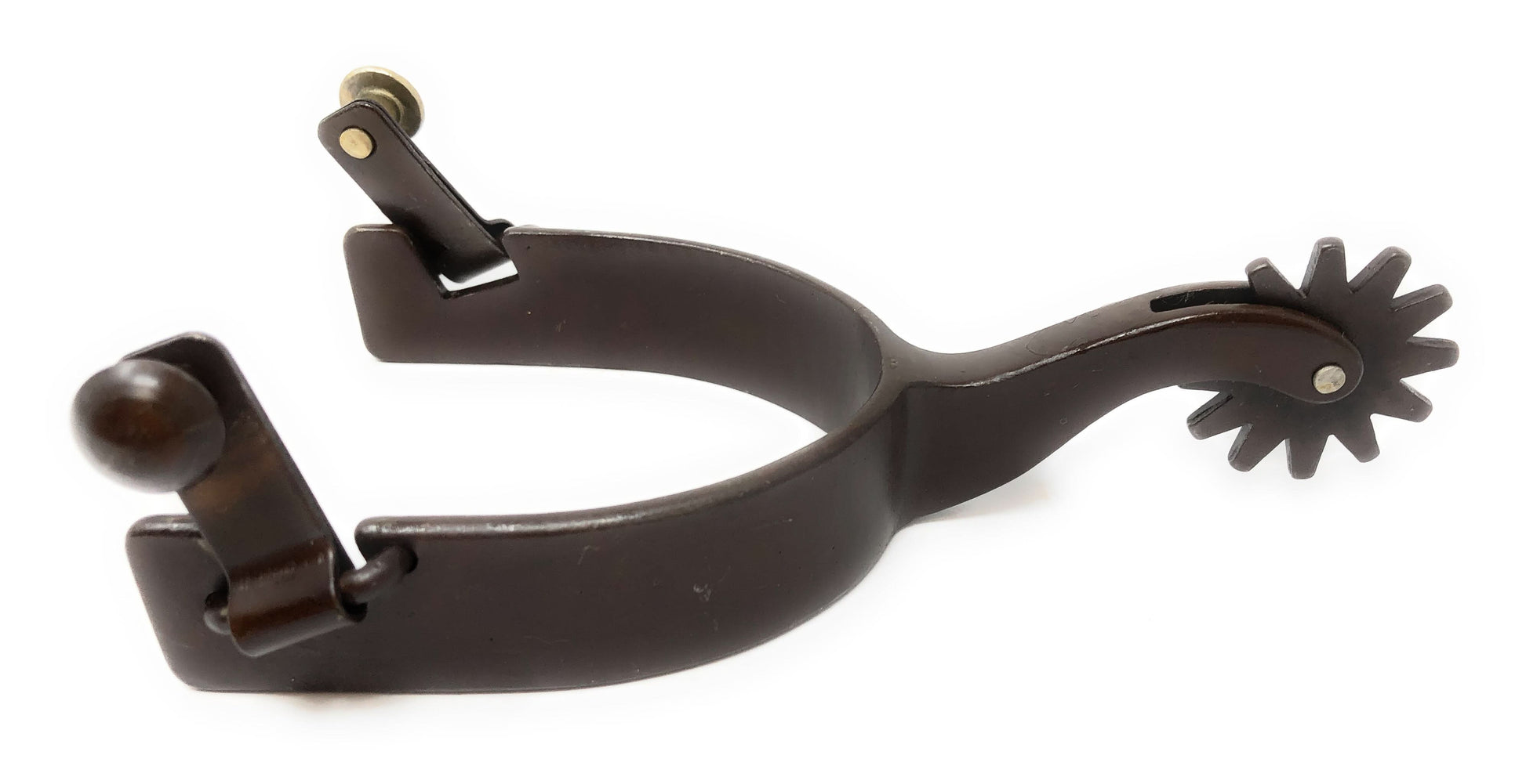 AJ Tack Men's Floral Engraved Antique Brown Show Spurs