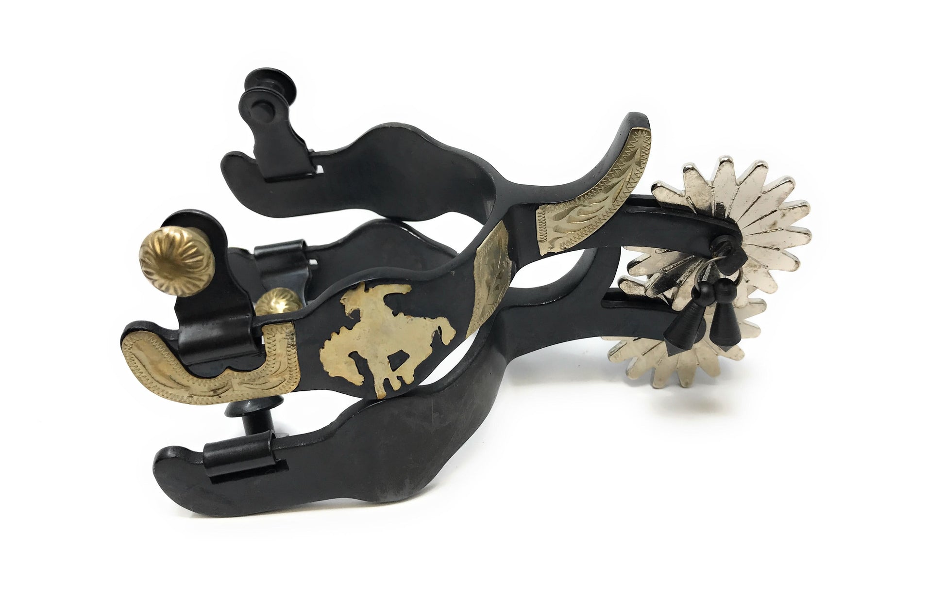 AJ Tack Men's Antique Brown Bucking Bronc Spurs