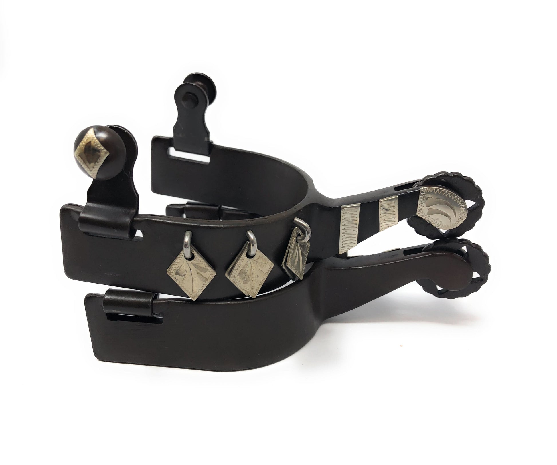 AJ Tack Ladies Antique Brown Diamond Charm Spurs