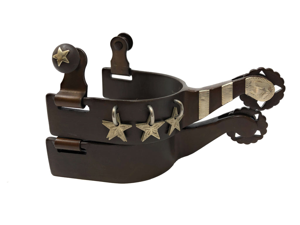 AJ Tack Ladies Antique Brown Star Charm Spurs