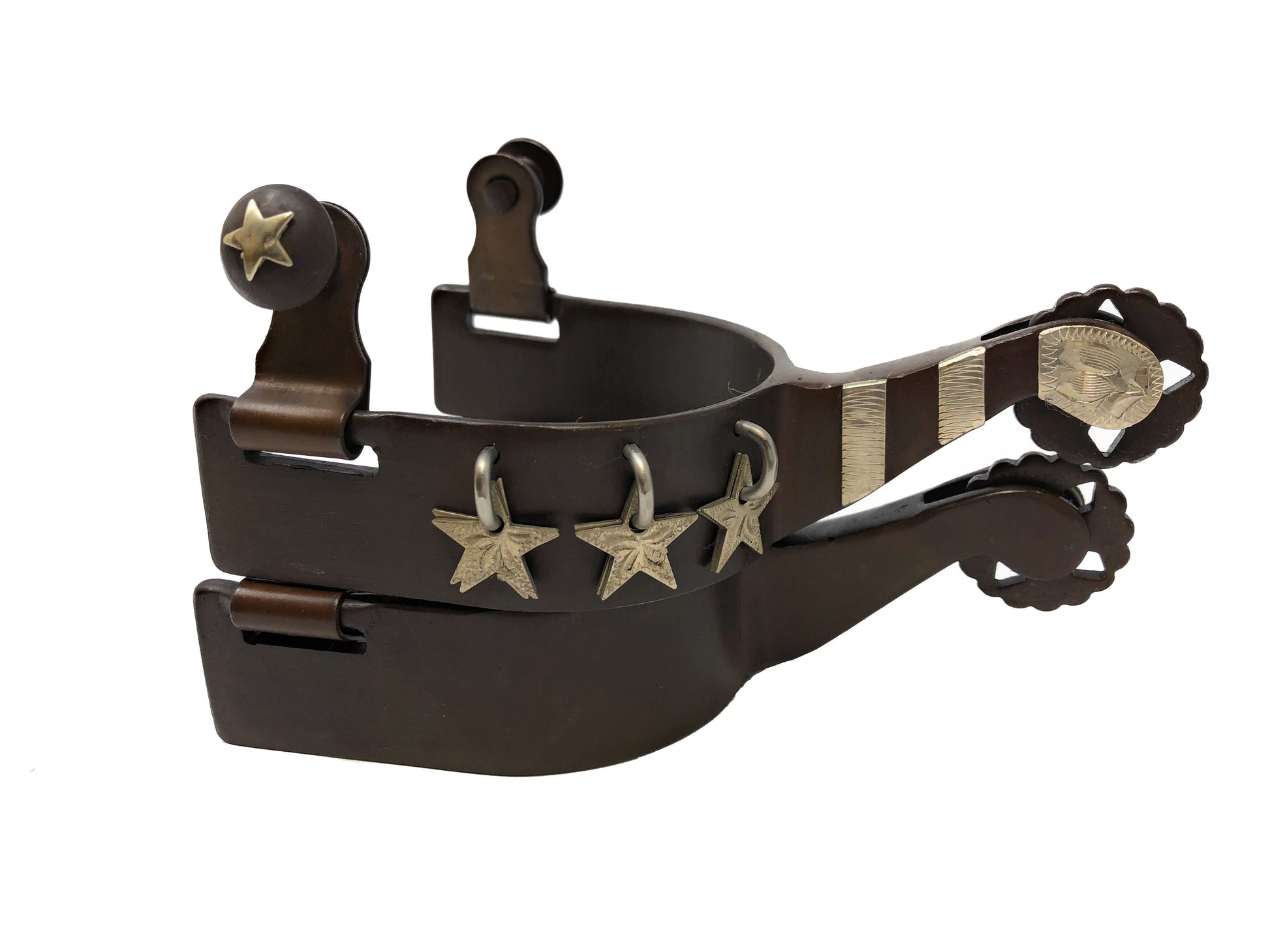 AJ Tack Ladies Antique Brown Star Charm Spurs