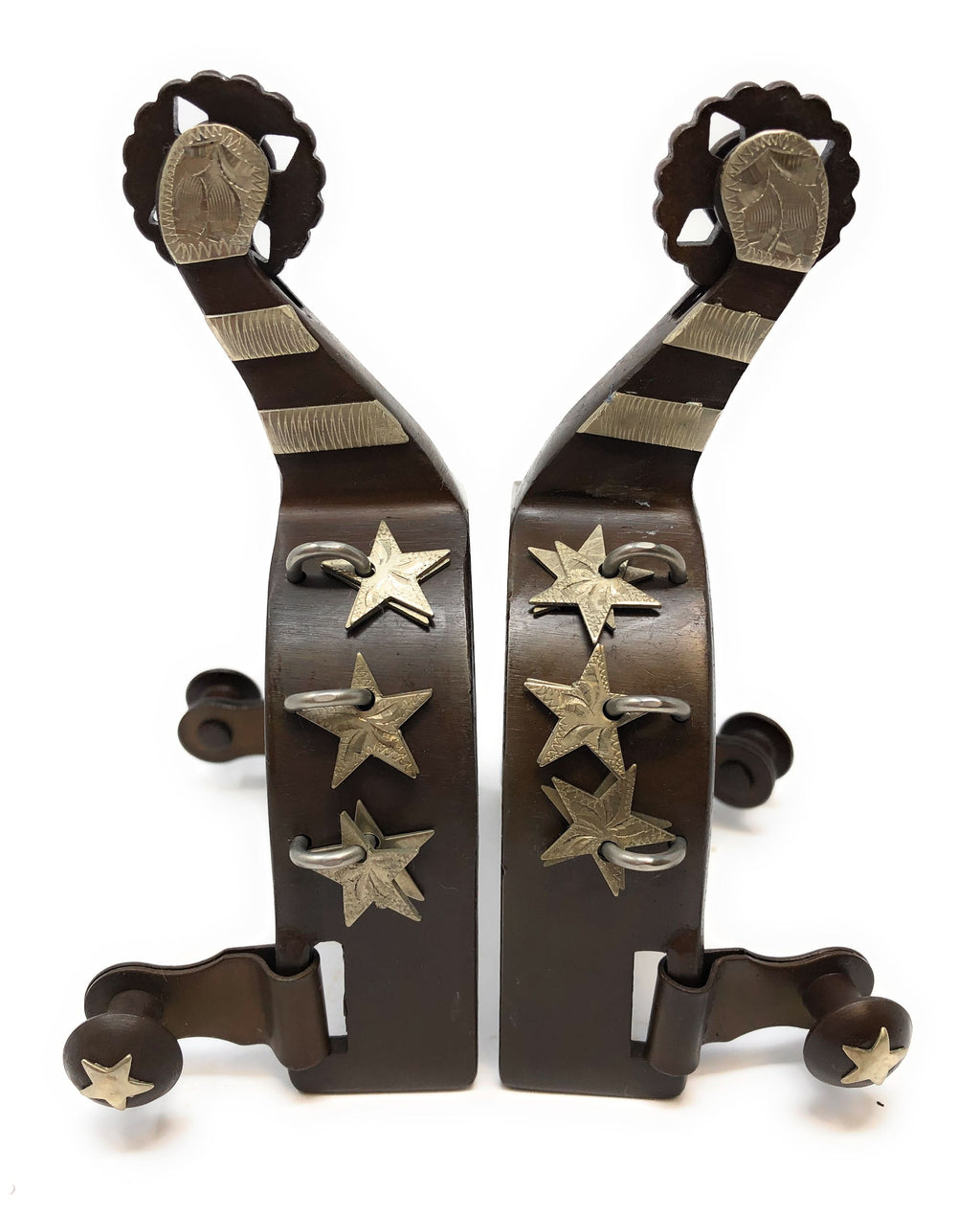AJ Tack Ladies Antique Brown Star Charm Spurs