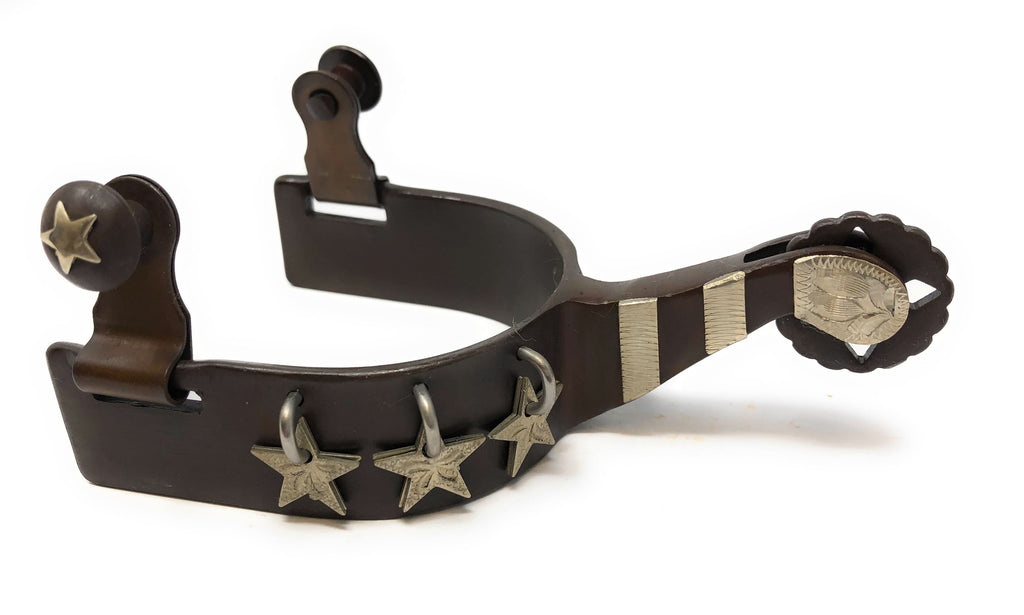 AJ Tack Ladies Antique Brown Star Charm Spurs