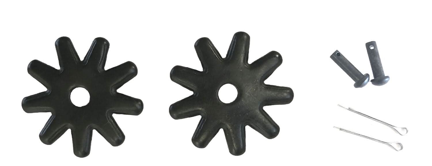 AJ Tack 1 Inch 9 Point Spur Rowel Package, Black Steel