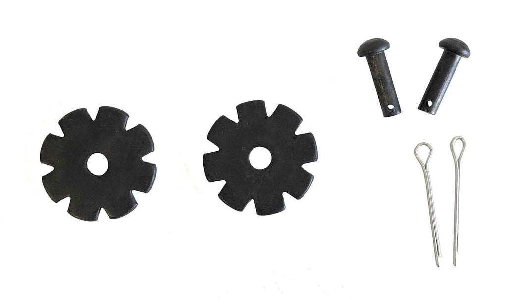 AJ Tack 1" 8 Point Blunt Spur Rowel Package, Black Steel