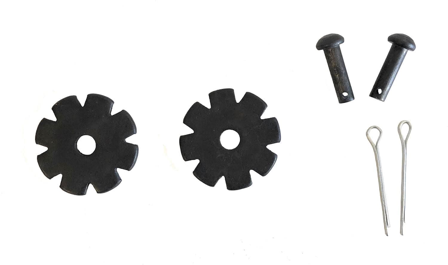 AJ Tack 1" 8 Point Blunt Spur Rowel Package, Black Steel
