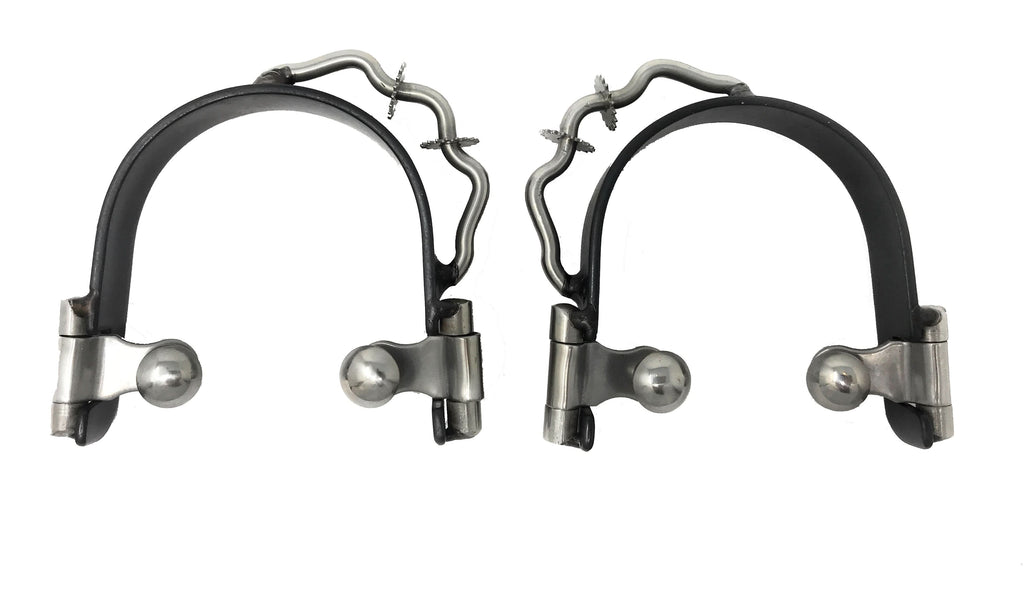 AJ Tack Ladies Black Bumper Spurs with Rowels