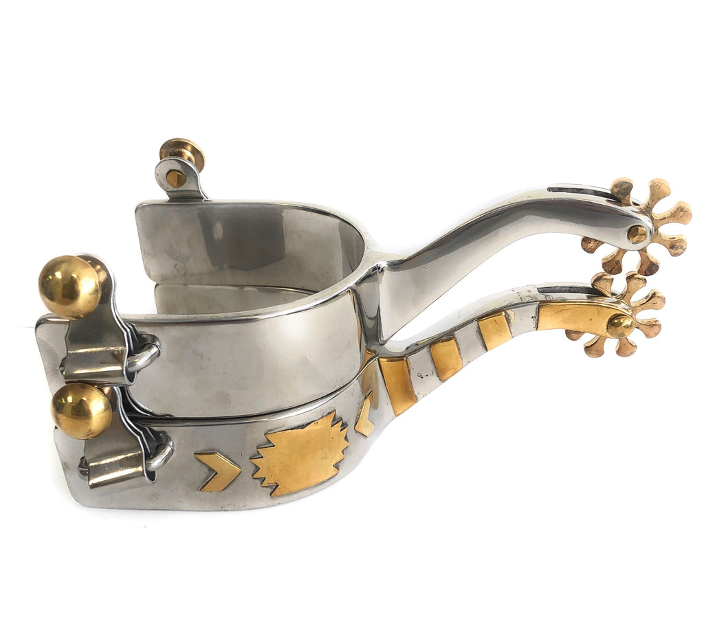 AJ Tack Men's Stainless Steel Offset Southwest Spurs