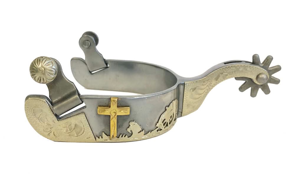 AJ Tack Men's Sweet Iron Praying Cowboy Spurs