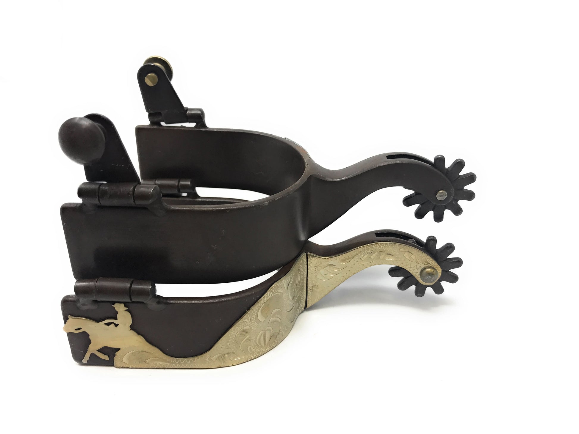 AJ Tack Men's Antique Brown Reining Horse Spurs