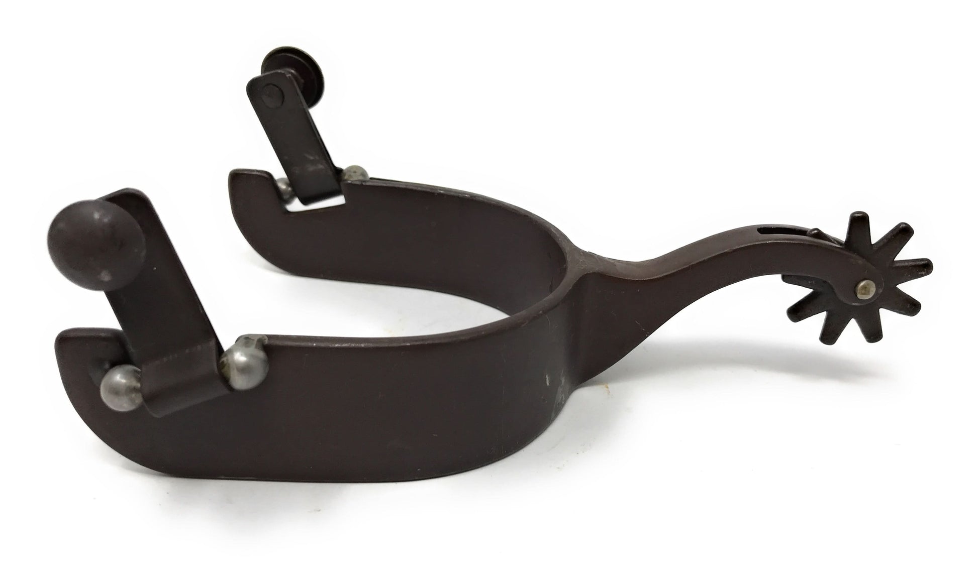 AJ Tack Youth Antique Brown Stars Cutout Spurs