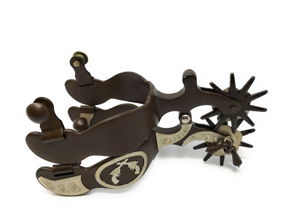AJ Tack Men's Antique Brown Crossed Pistols Spurs