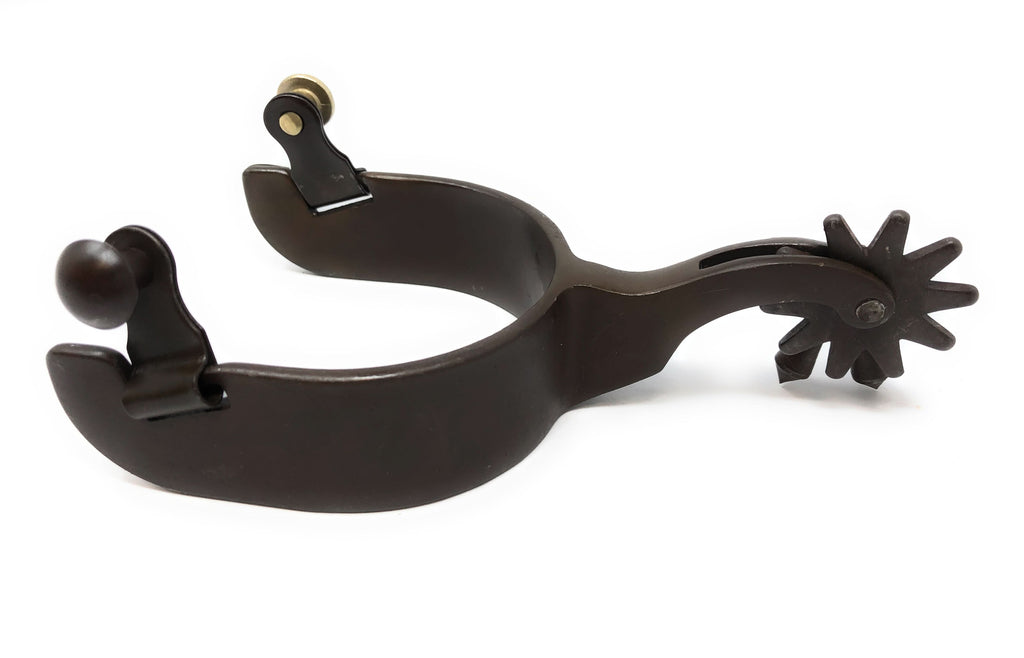 AJ Tack Men's Antique Brown Team Roping Spurs