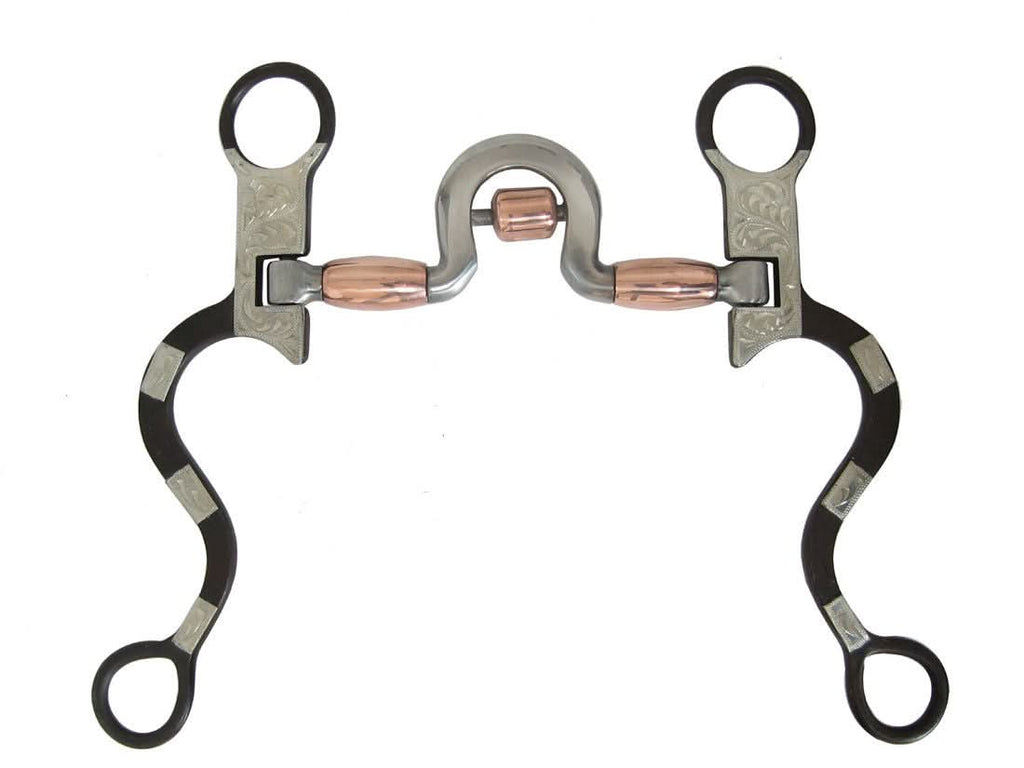 AJ Tack Engraved Spoon Bit with Copper Barrels