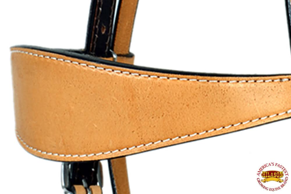 HILASON Western Horse Headstall Breast Collar Set Tack Genuine American Leather Plain Tan
