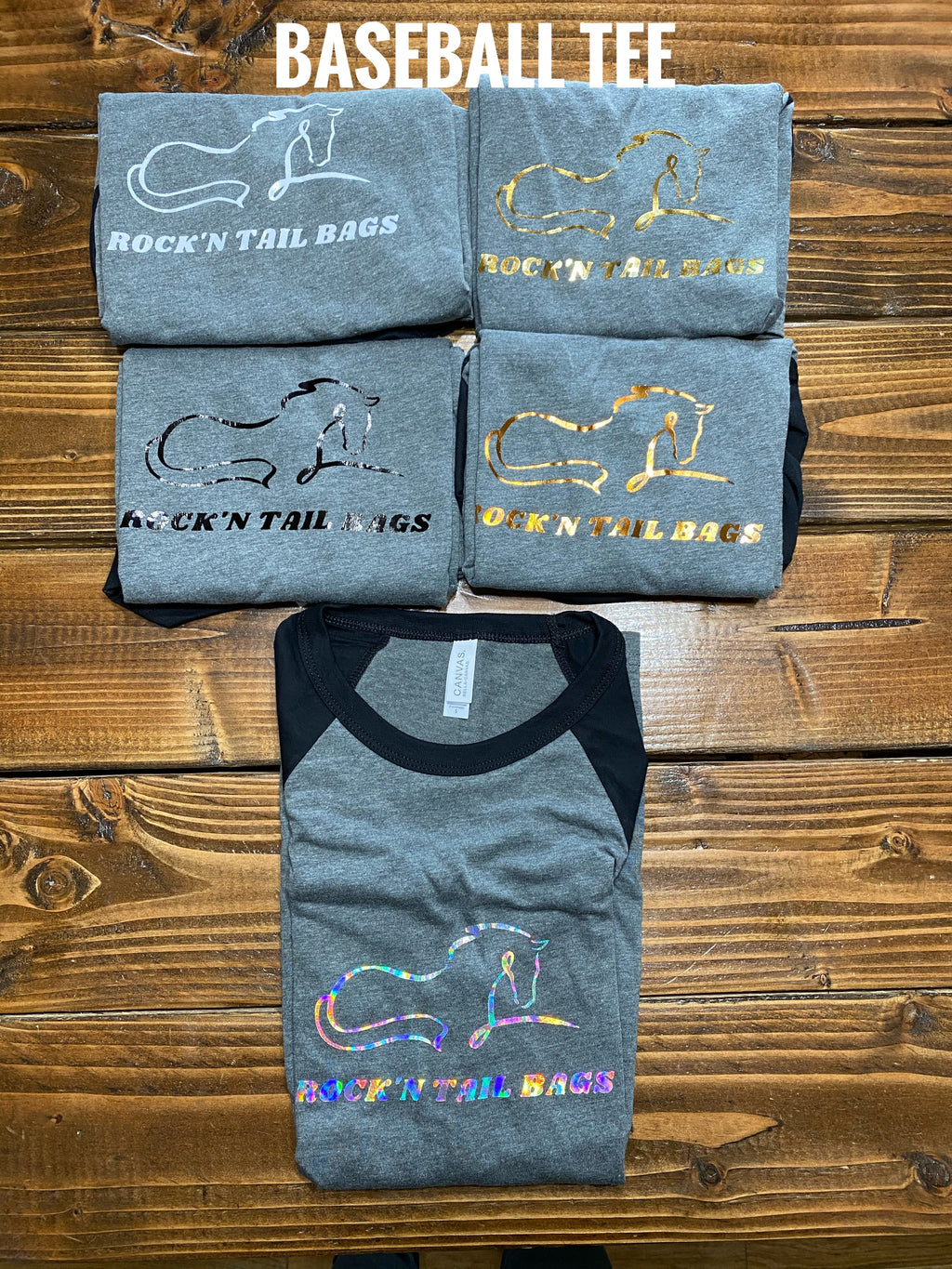 Black/Grey Baseball Tee