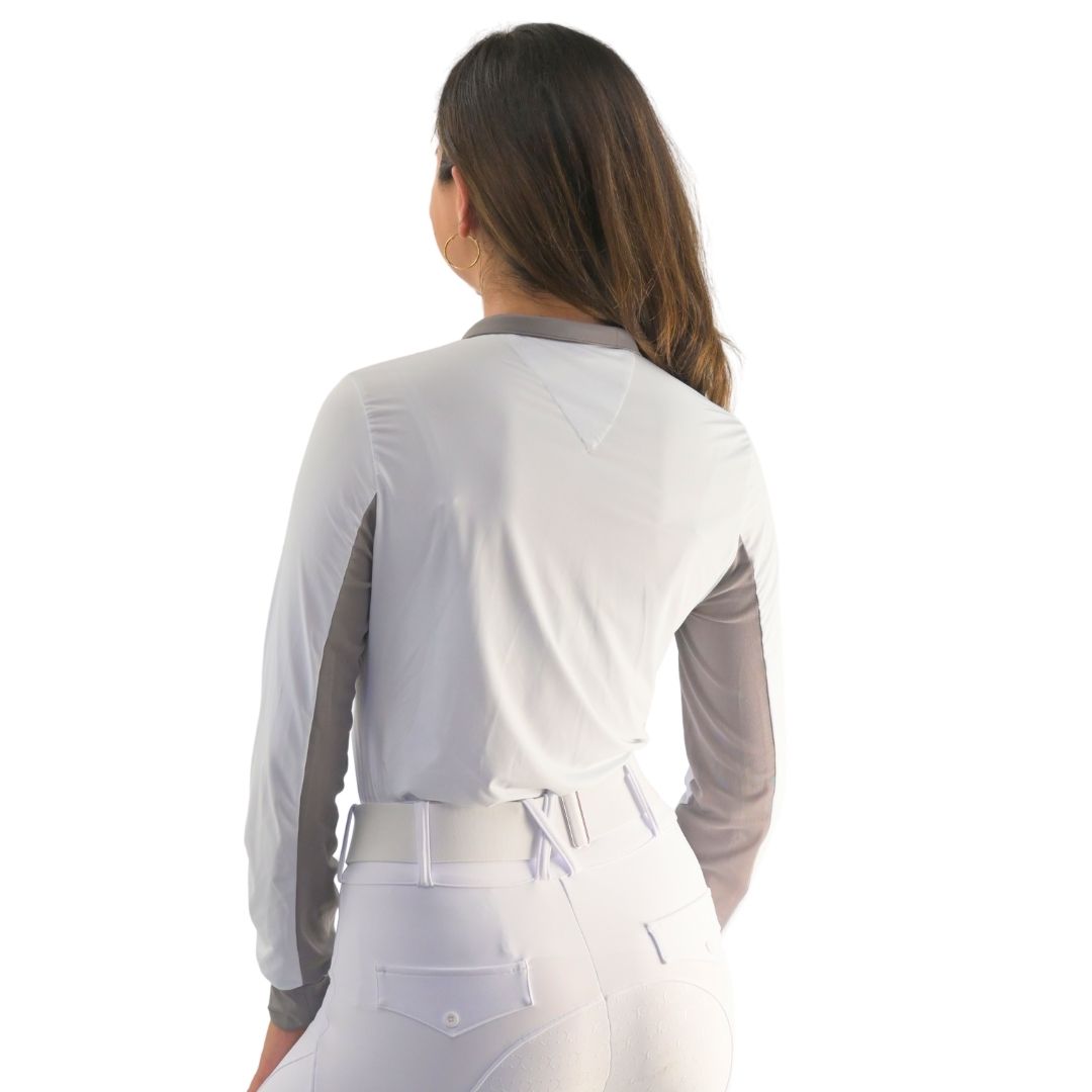 Cool and Comfortable White Sun Shirt with Glitter Bars
