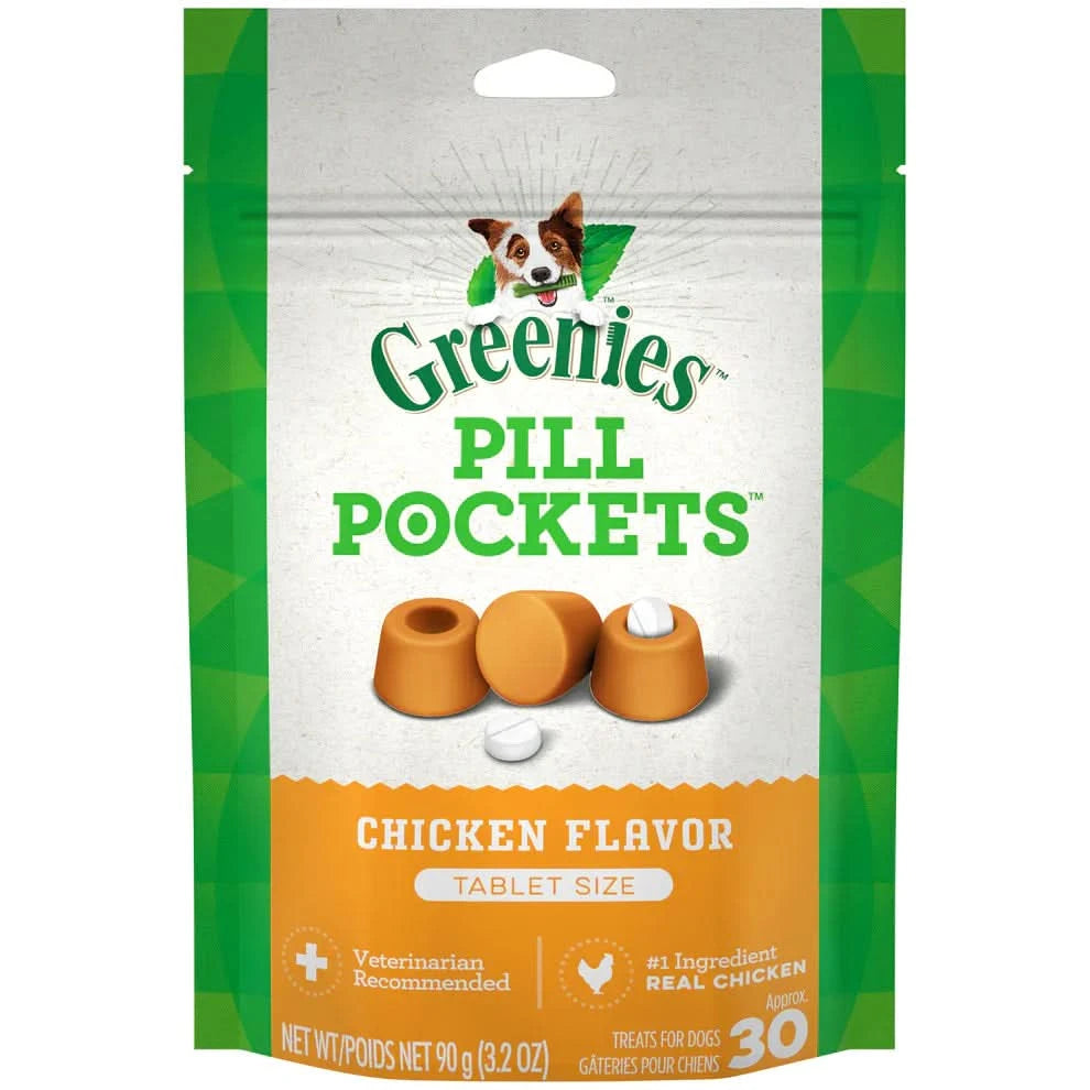 GREENIES Chicken Flavored Tablet Pill Pockets (3.2oz)
