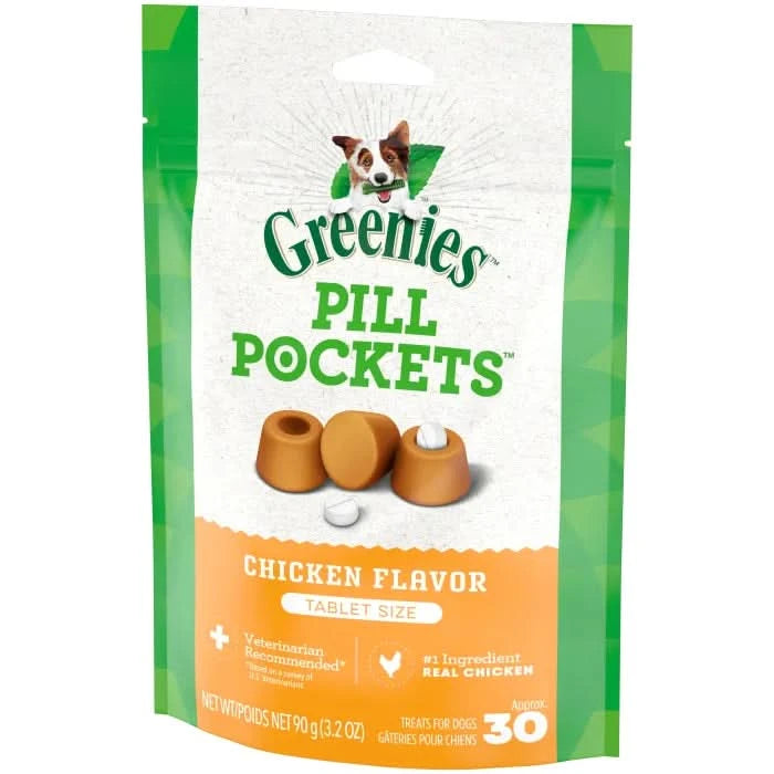 GREENIES Chicken Flavored Tablet Pill Pockets (3.2oz)