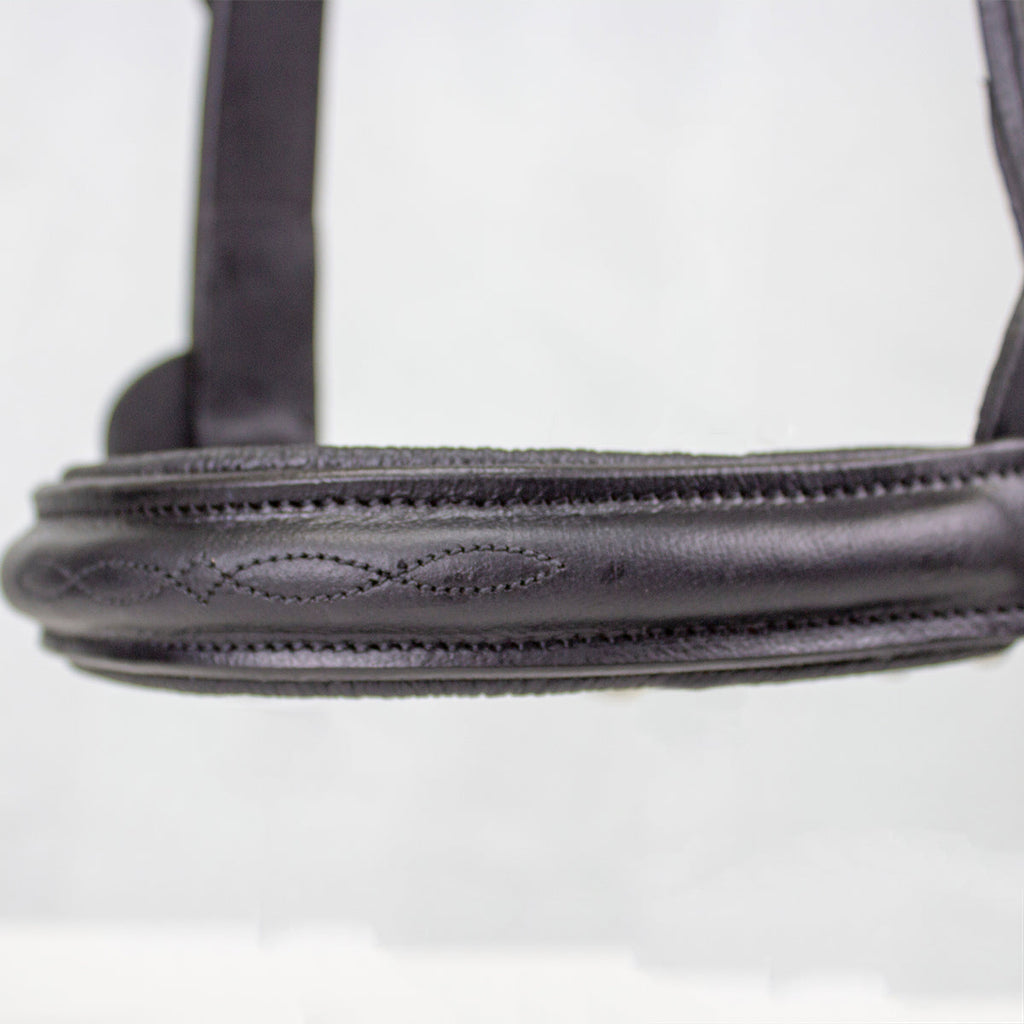 Derby Originals Premium Raised Padded Leather Cattle Show Halter, Small/Medium/Large, Adjustable Fit with 48" Lead and 14" Chain, Durable Hardware, 1-Year Warranty