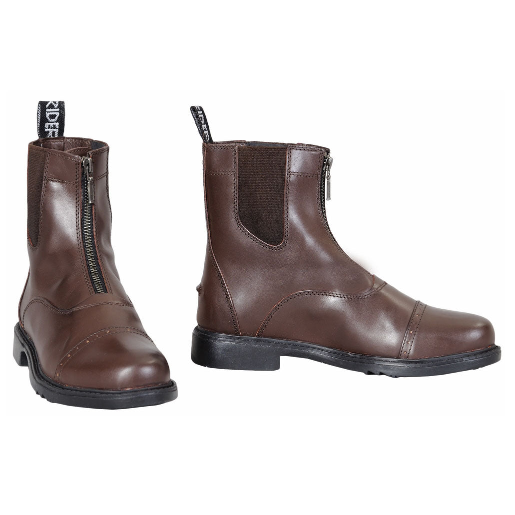 TuffRider Ladies Baroque Front Zip Paddock Boots w/ Metal Zipper