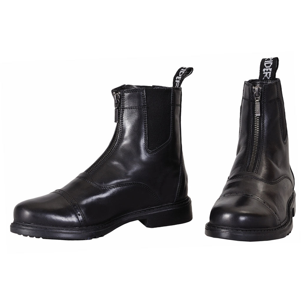 TuffRider Men's Baroque Front Zip Paddock Boots w/ Metal Zipper