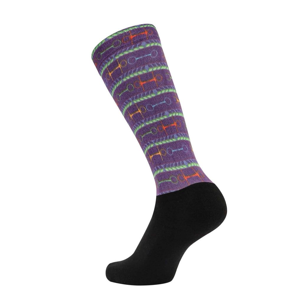 Equine Couture Children'S OTC Boot Socks- Neon Bits: STD