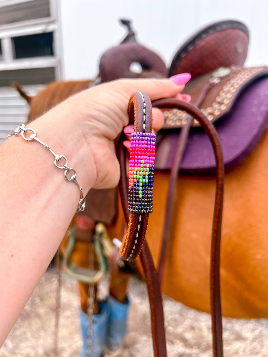 Desert Sunset *Mini* Beaded Headstall