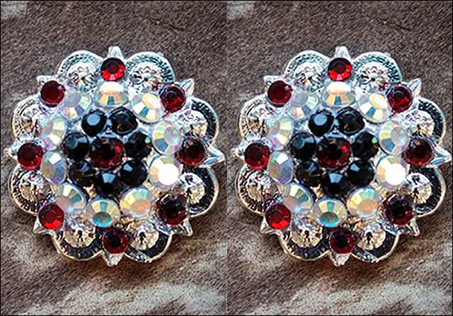 Black Siam Ab Crystals Berry Headstall Saddle Tack Hilason