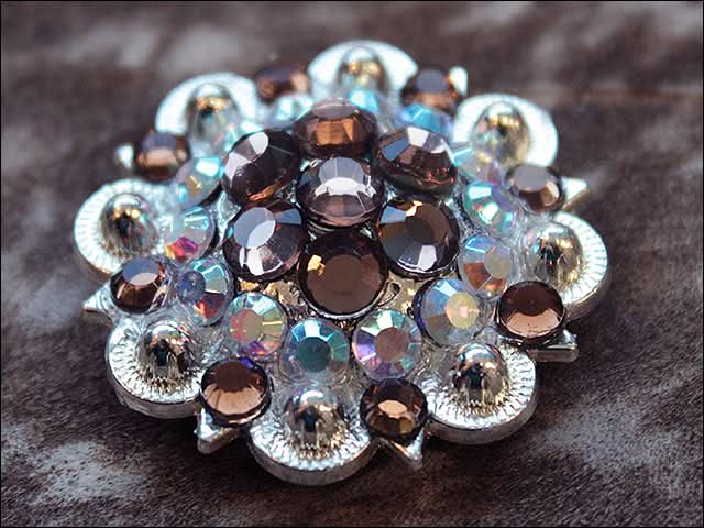 Brown Ab Crystals Berry Headstall Saddle Tack Bling Hilason