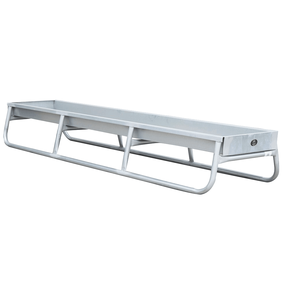 10' Galv All Metal Feed Trough