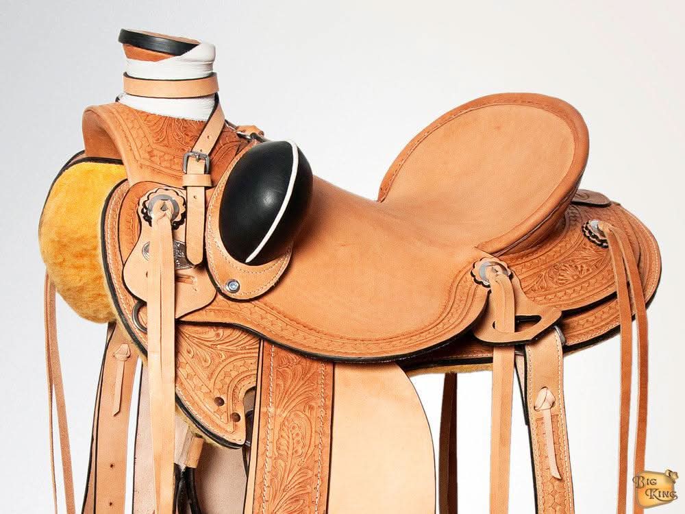 Western Horse Wade Saddle American Leather Ranch Roping Tan