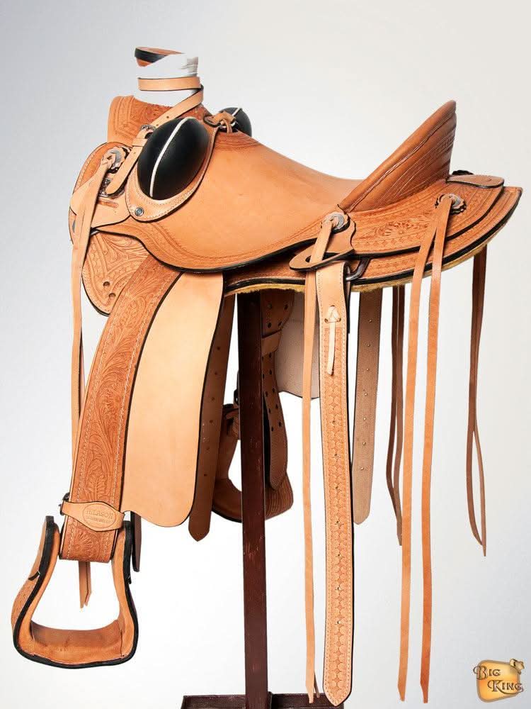 Western Horse Wade Saddle American Leather Ranch Roping Tan