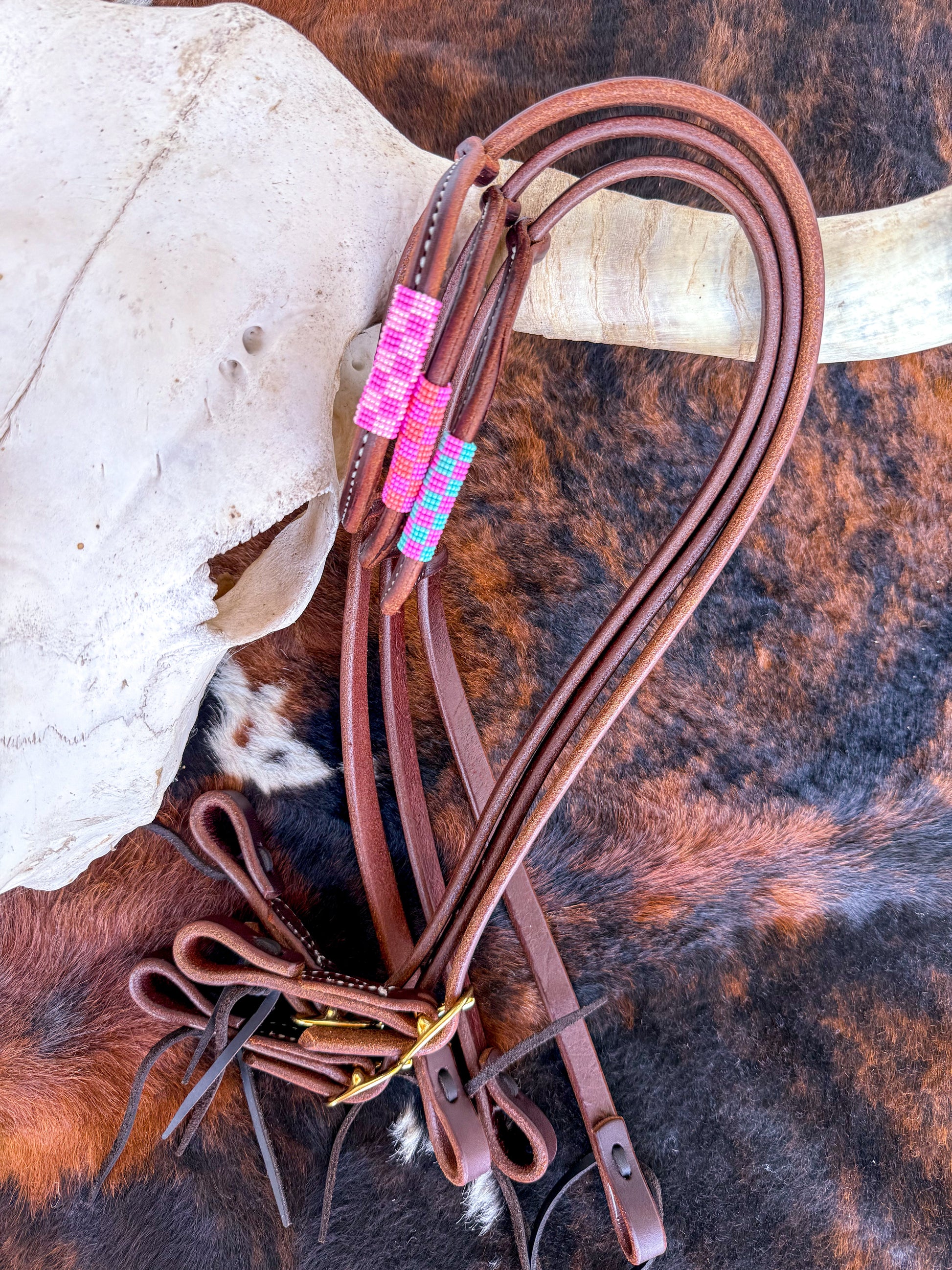Checks Out *Mini* Beaded Headstall