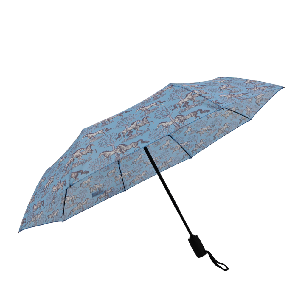 AWST Int'l Lila Compact Umbrella-Blue Toile