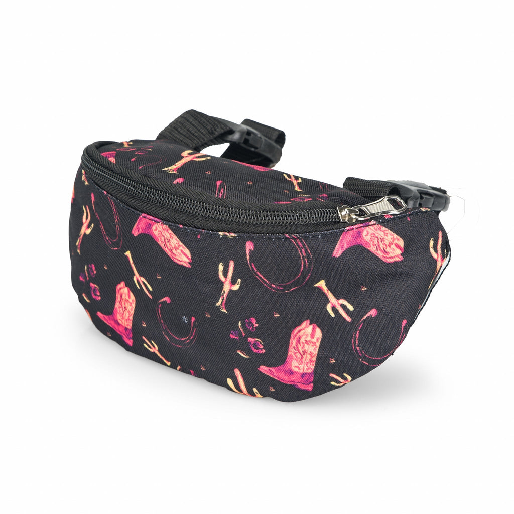 Gatsby Print Nylon Saddle Pouch